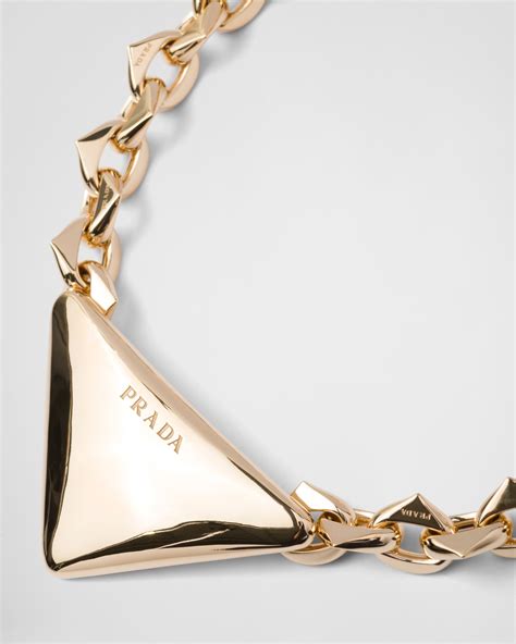 prada fine jewelry gold necklace collection|prada necklace price.